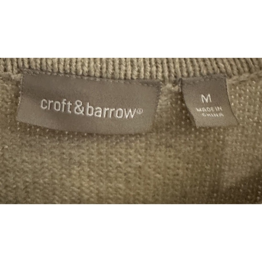 Croft & Barrow Cardigan Sweater Birds Snowflakes Winter Silk Blend Sz M - Picture 6 of 9